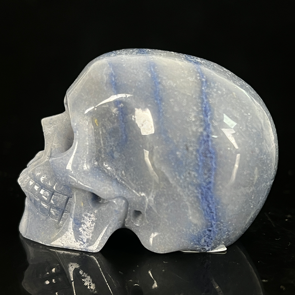 2 Zoll großer blauer Aventurin-Kristallschädel – Mini-Kristallschädel