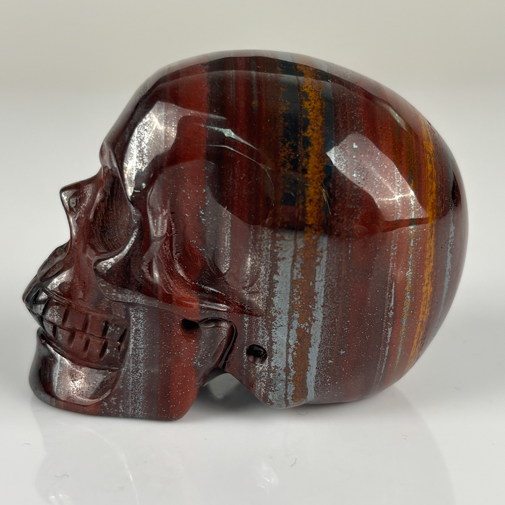 2 Inch Tiger Iron Crystal Skull – Mini Crystal Skull