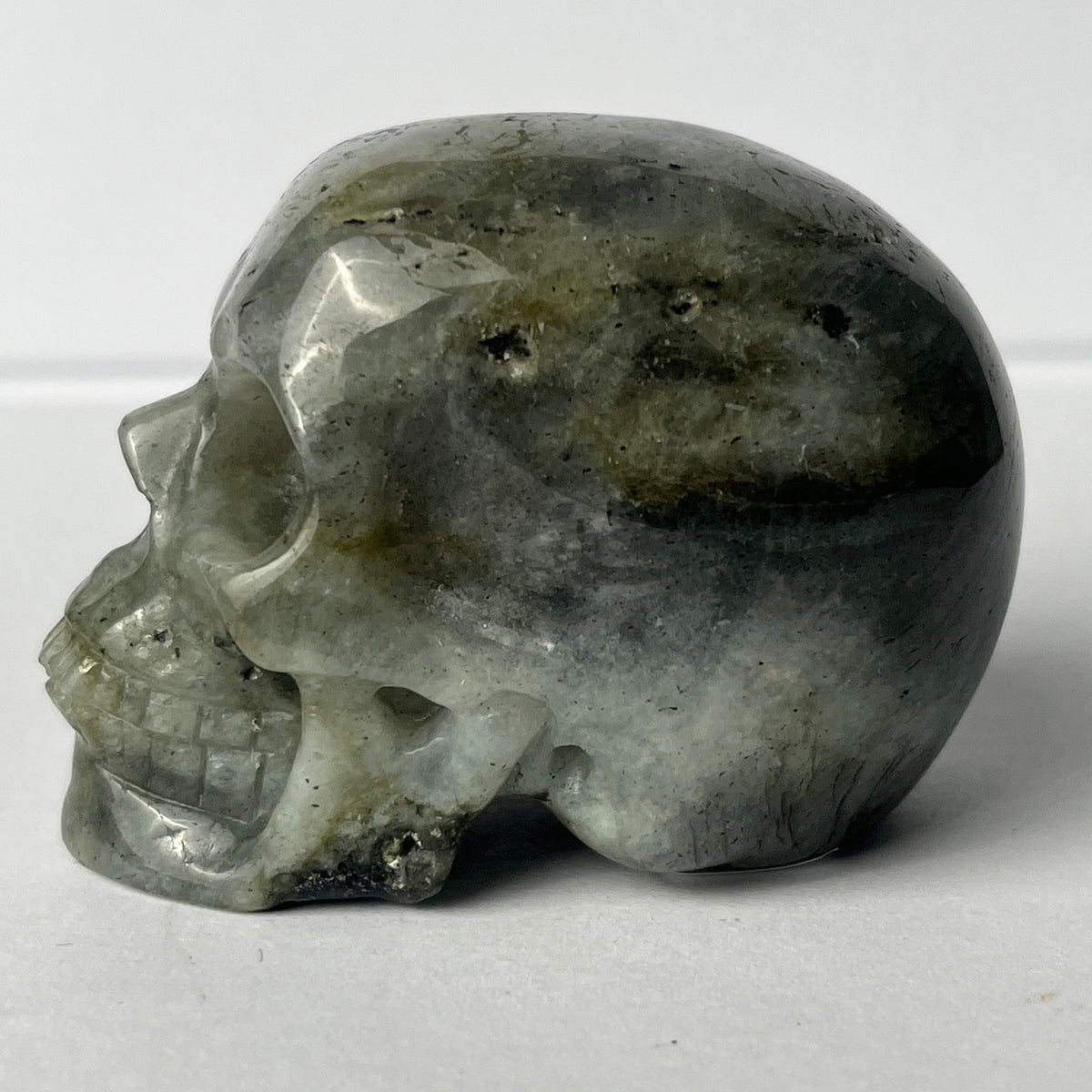 2" Grey Labradorite Crystal Skull - Pattern E