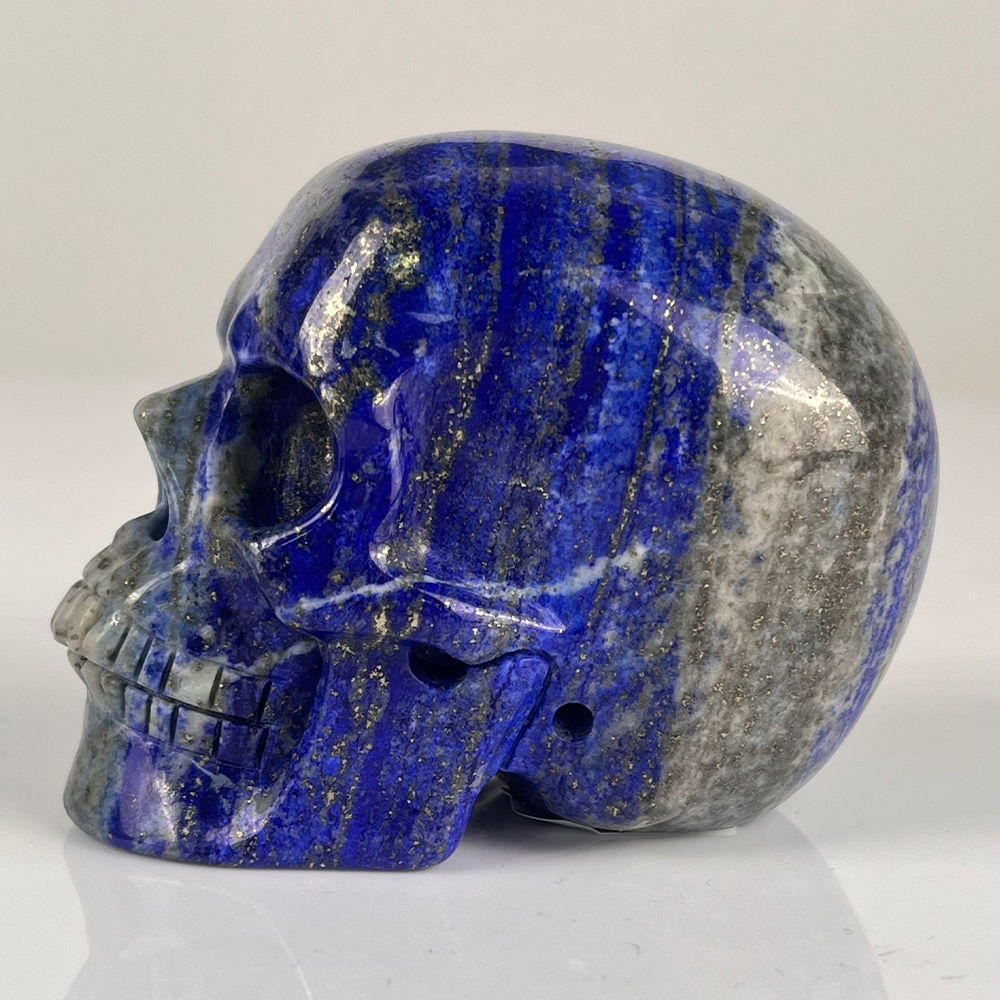 3 inch Lapis Lazuli Crystal Skull – Hand Carved Natural Stone