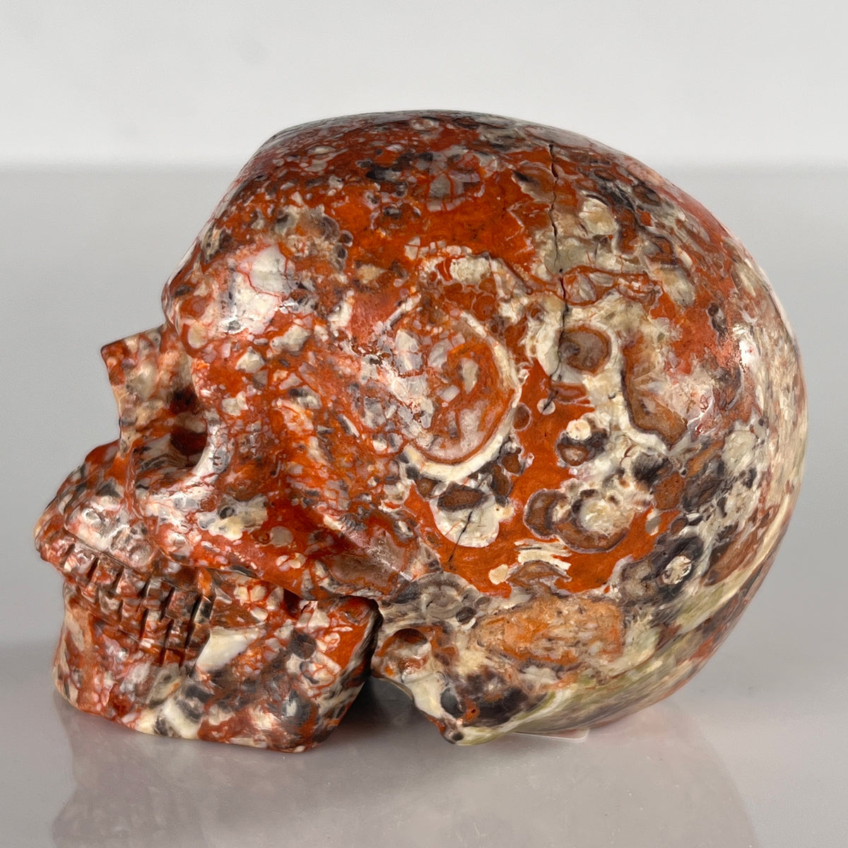 3" Money Agate Crystal Skull - Pattern C