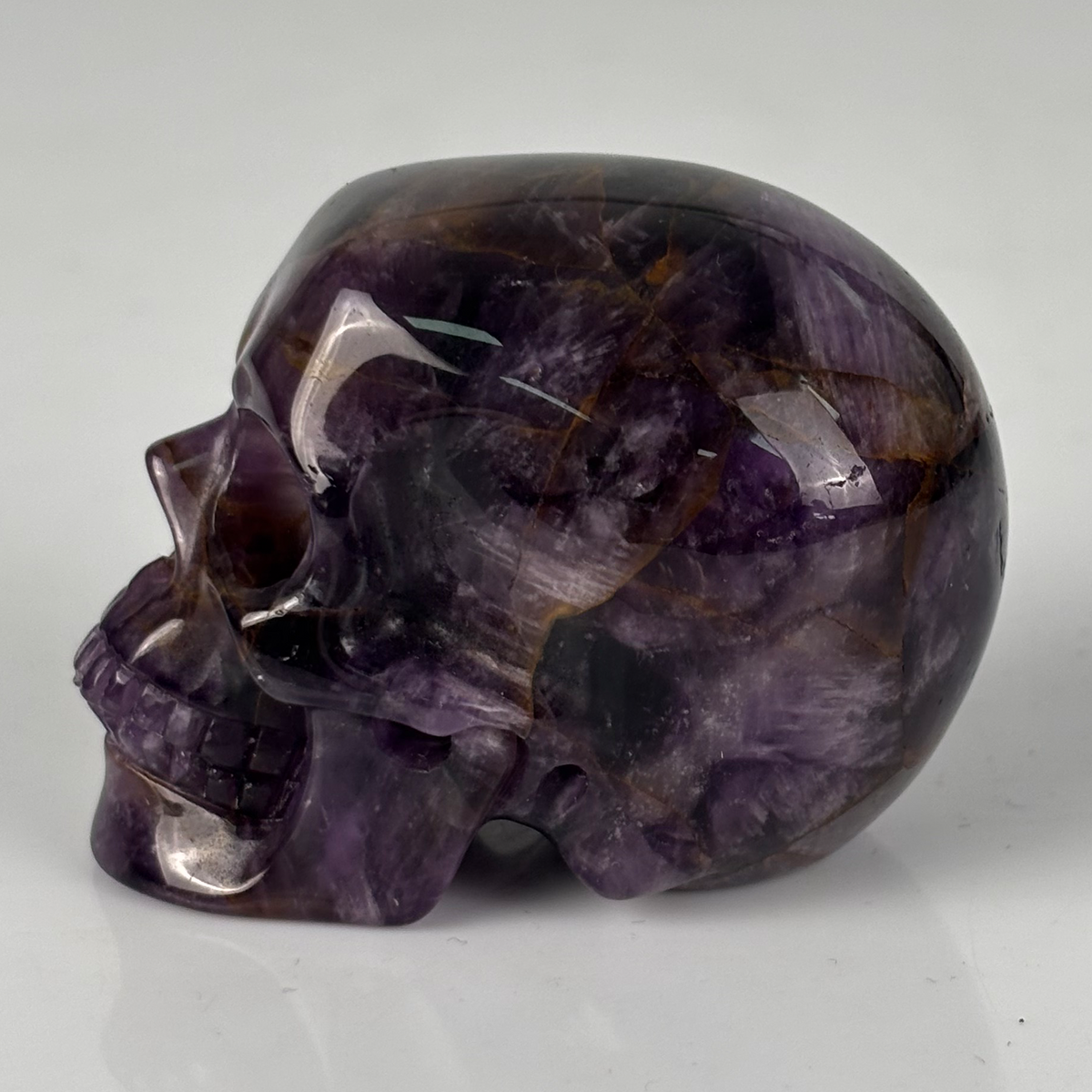2" Dream Amethyst Crystal Skull - Pattern H