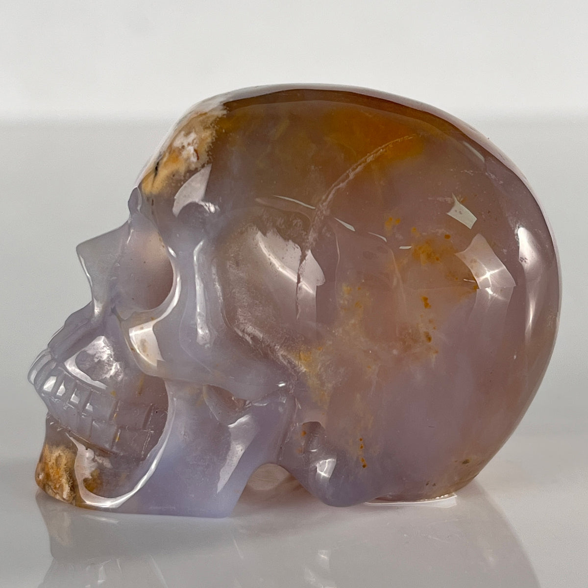 2" Yellow Chalcedony Crystal Skull - Pattern A