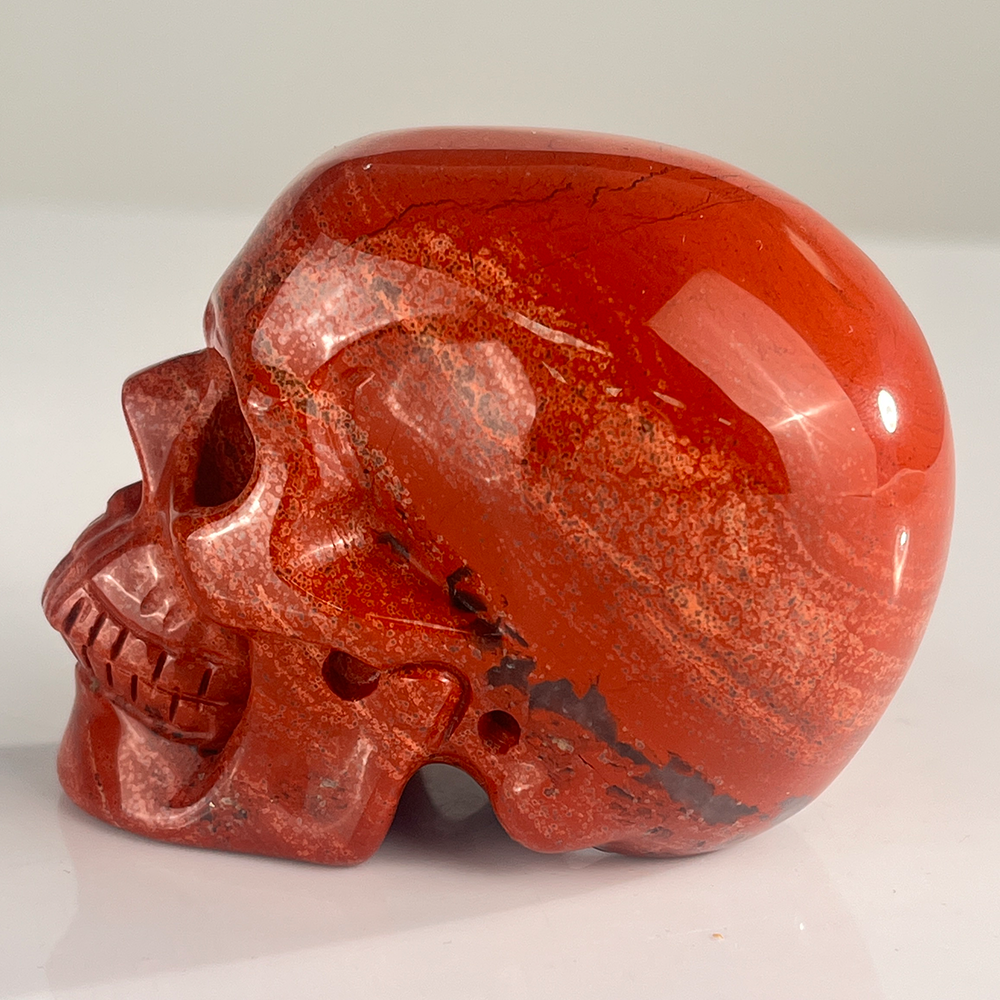 3" Red Jasper Crystal Skull - Pattern I