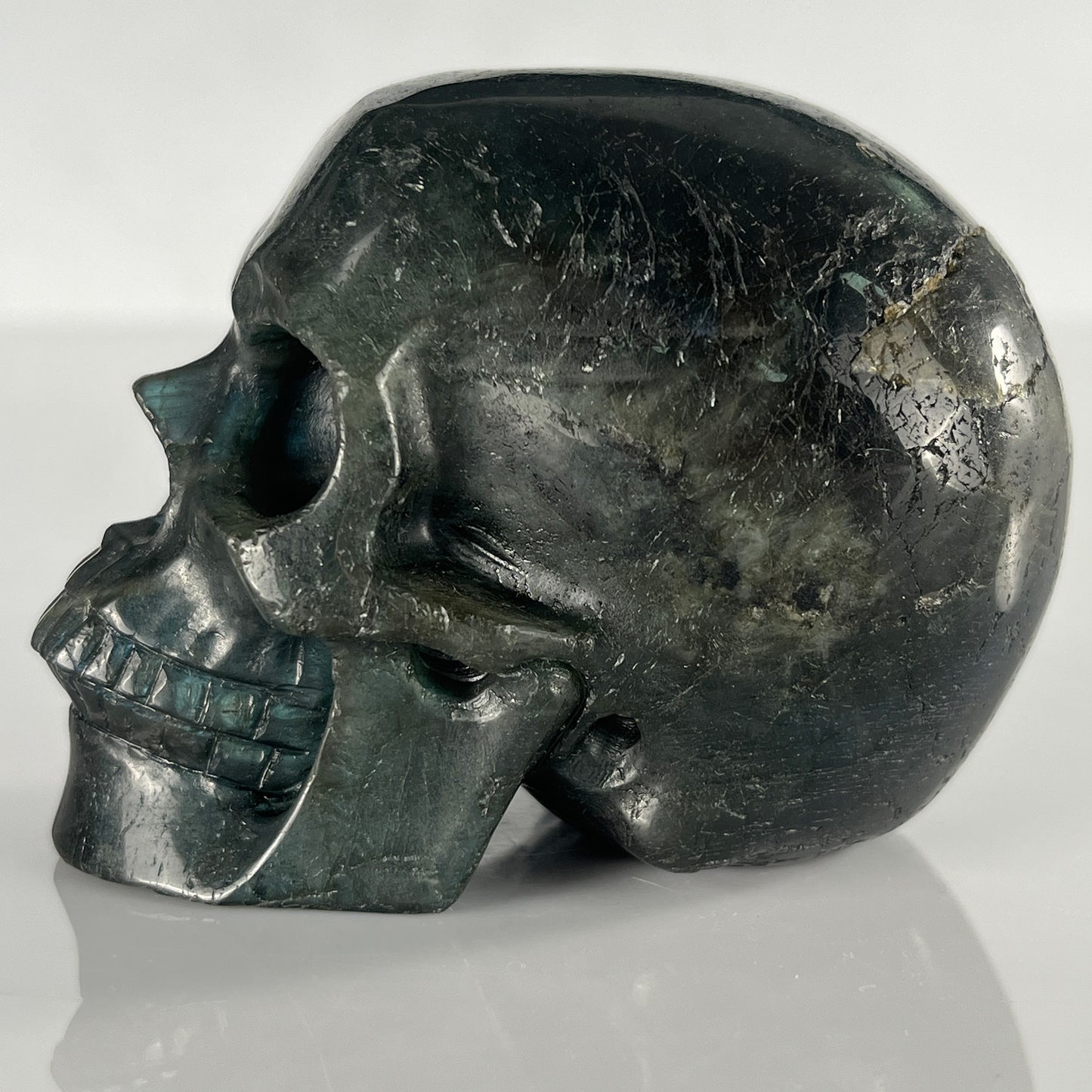 3 Inch  Blue Labradorite Crystal Skull – Hand Carved Natural Stone