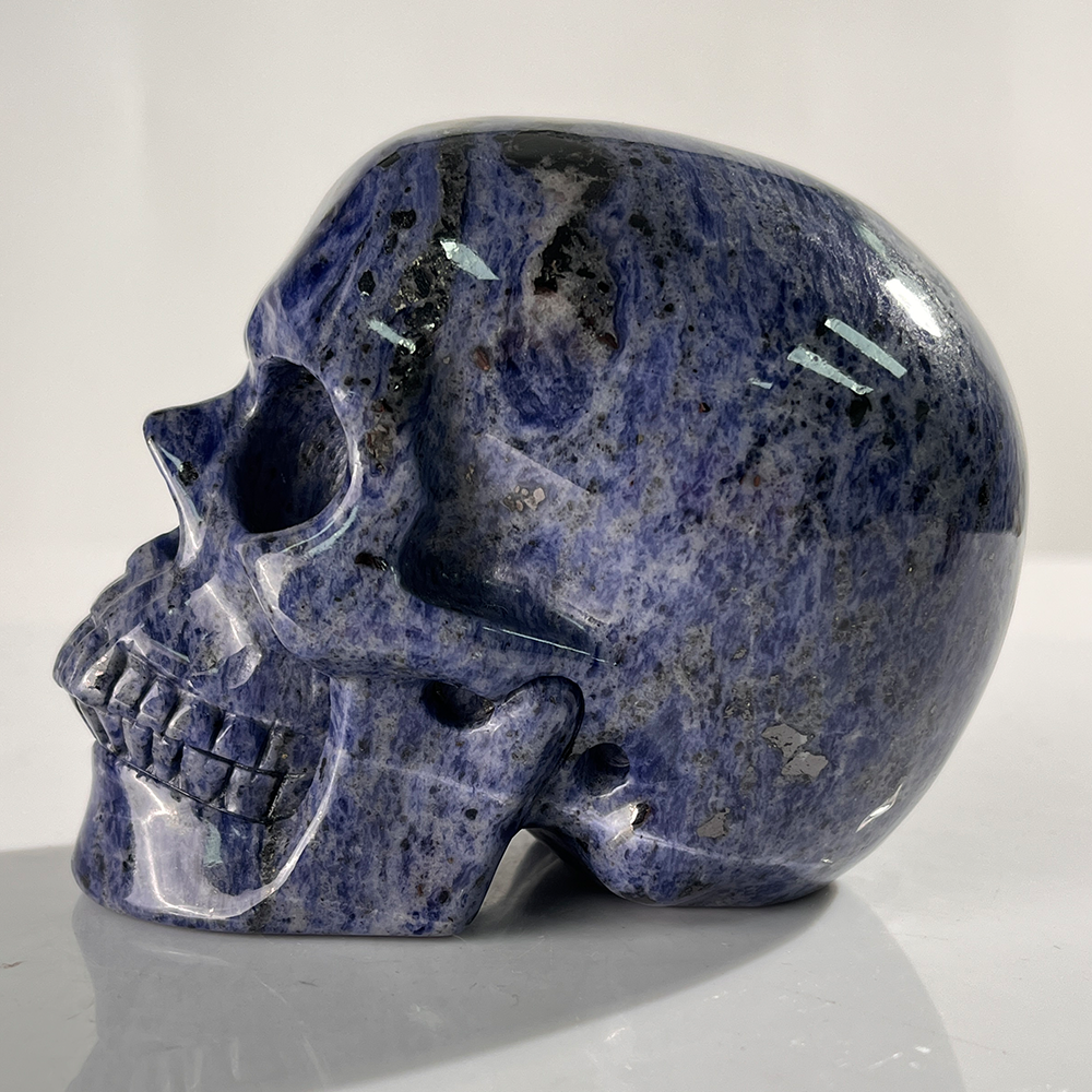 4.5" Sodalite Crystal Skull – Pattern D