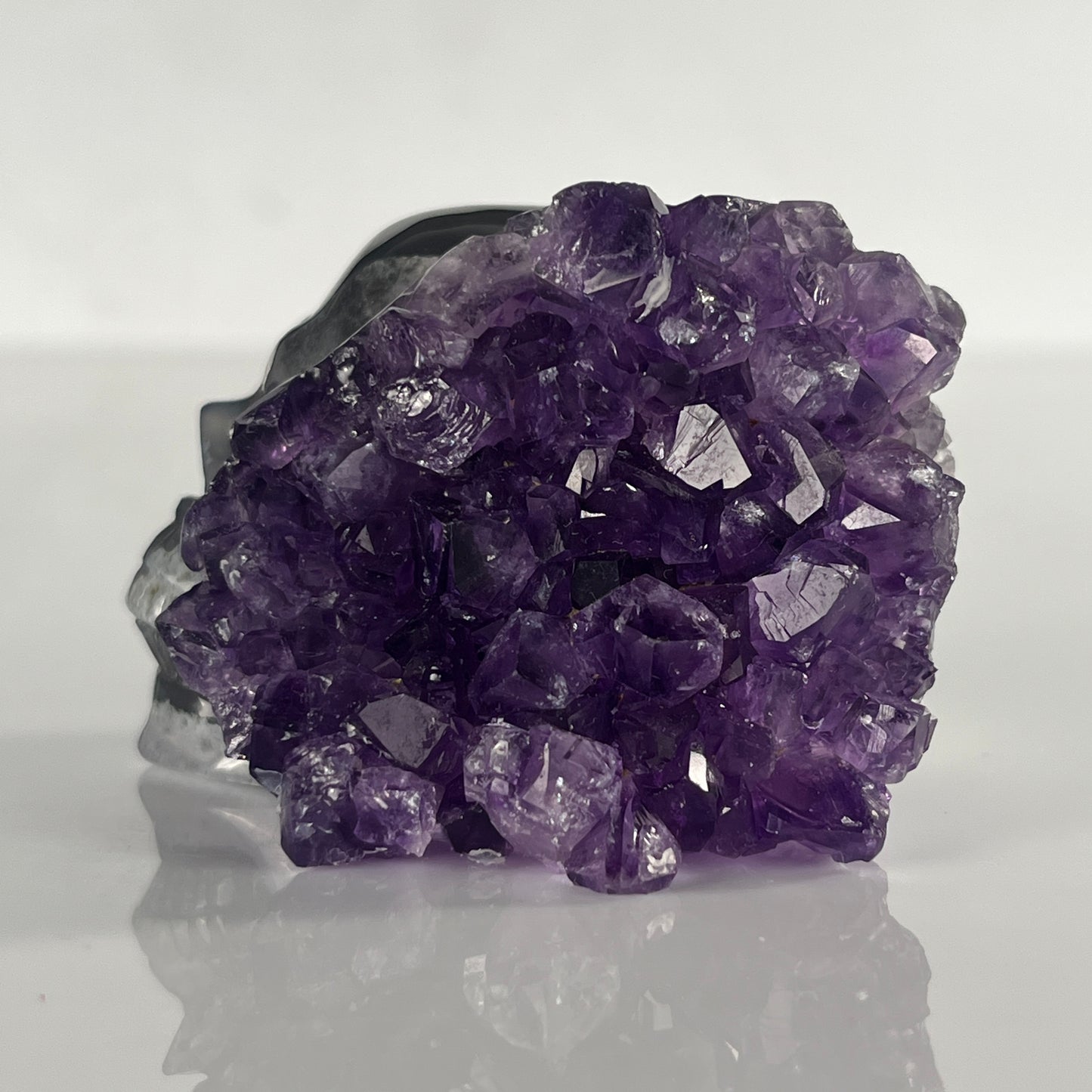 2 inch Amethyst Cluster Crystal Skull - Hand Carved Natrual Crystal