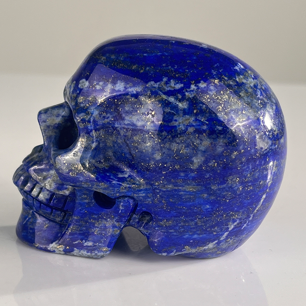 3 inch Lapis Lazuli Crystal Skull – Hand Carved Natural Stone
