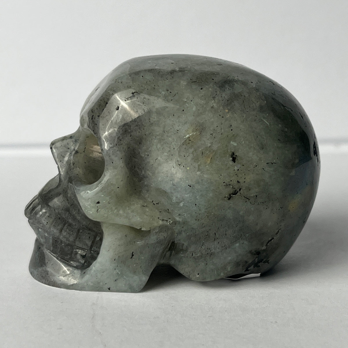 2" Grey Labradorite Crystal Skull - Pattern D
