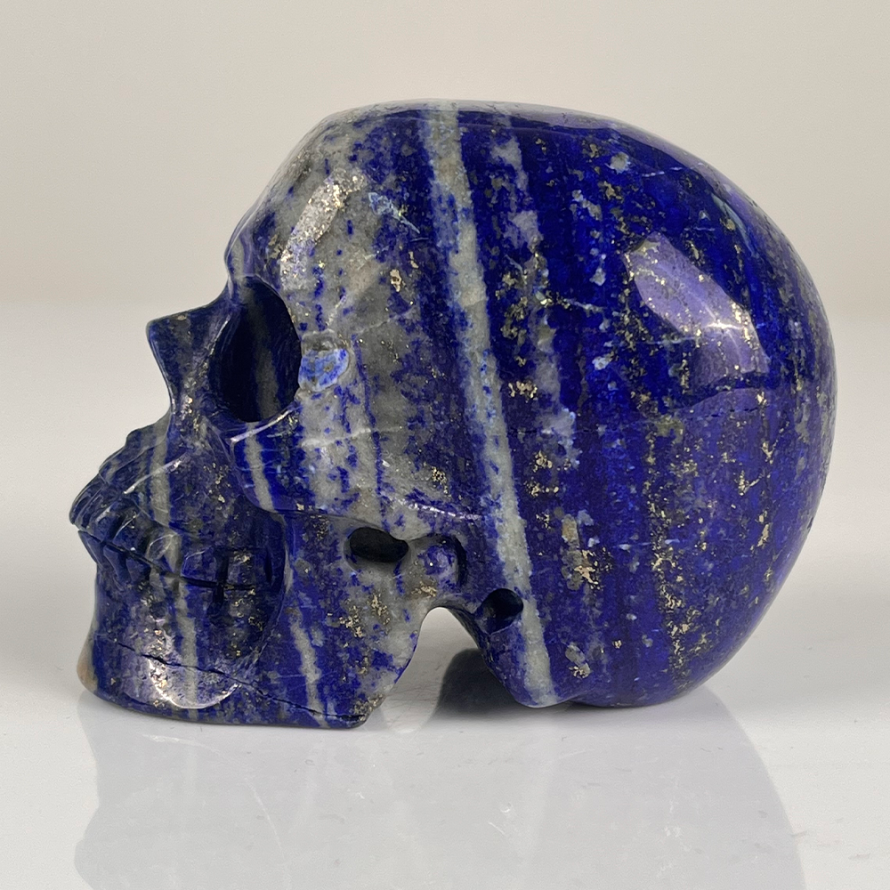 3 inch Lapis Lazuli Crystal Skull – Hand Carved Natural Stone