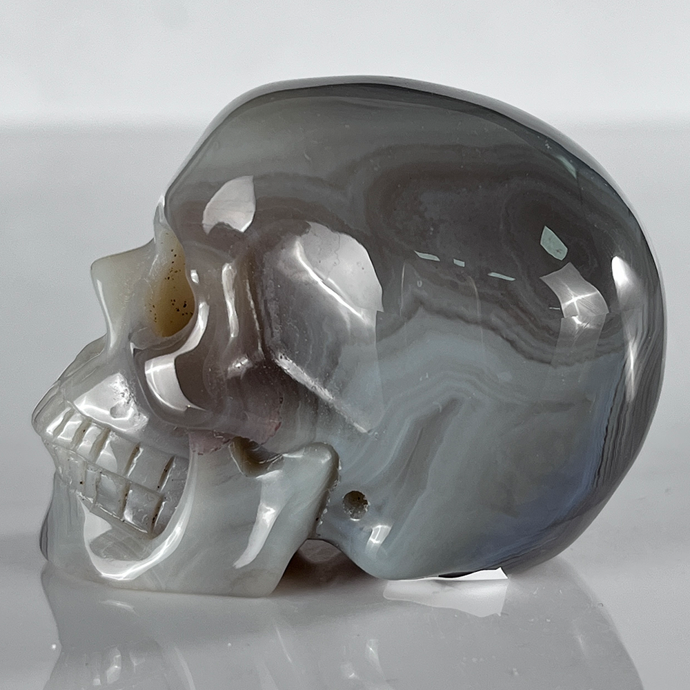 2" Volcanic Agate Crystal Skull