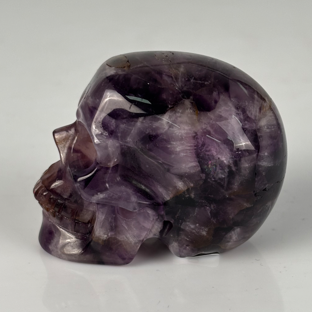 2" Dream Amethyst Crystal Skull - Pattern F