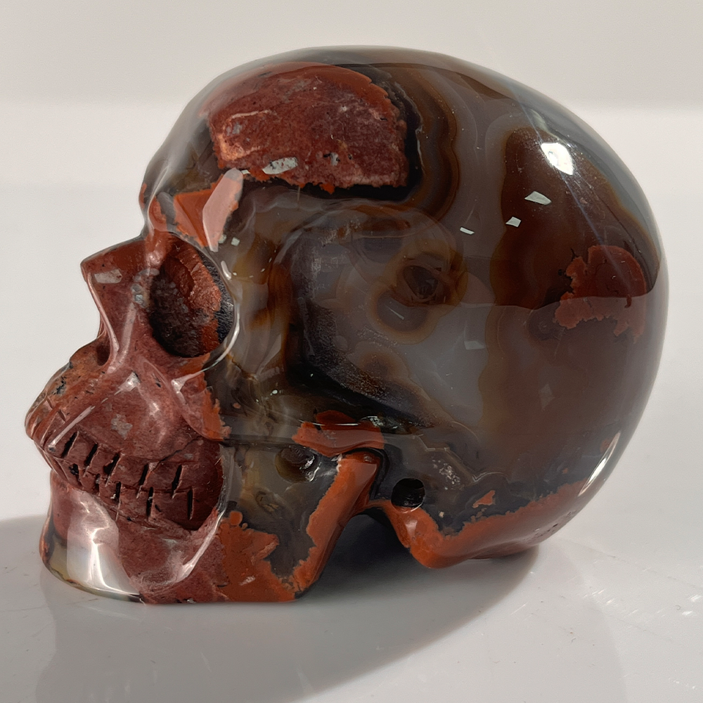 3" Volcanic Agate Crystal Skull