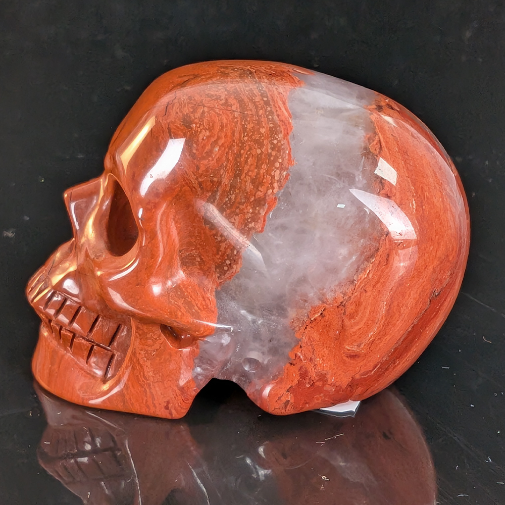 2" Red Jasper Crystal Skull - Pattern B