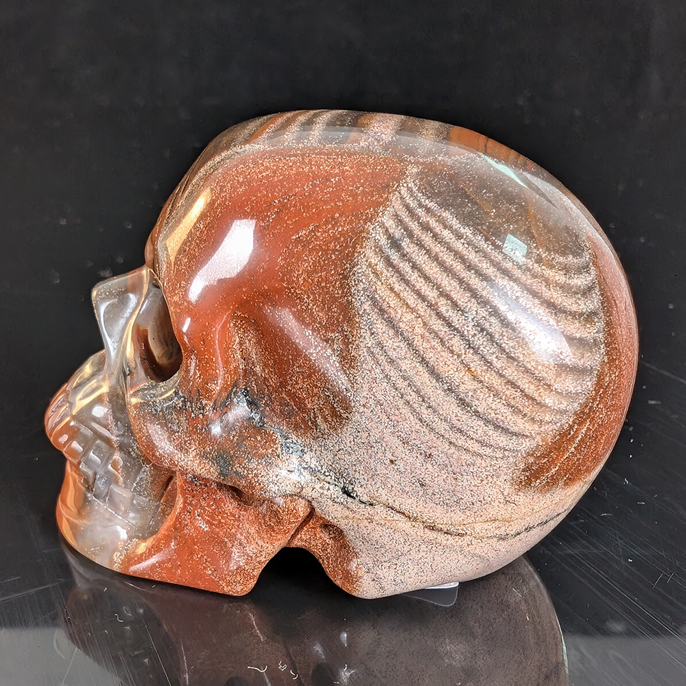2" Red Jasper Crystal Skull - Pattern C
