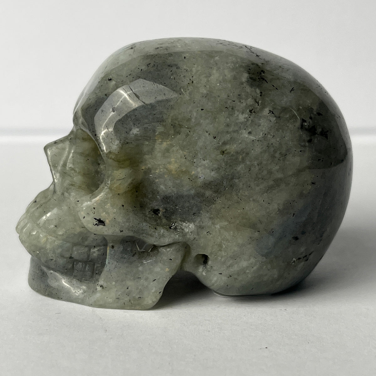 2" Grey Labradorite Crystal Skull - Pattern F