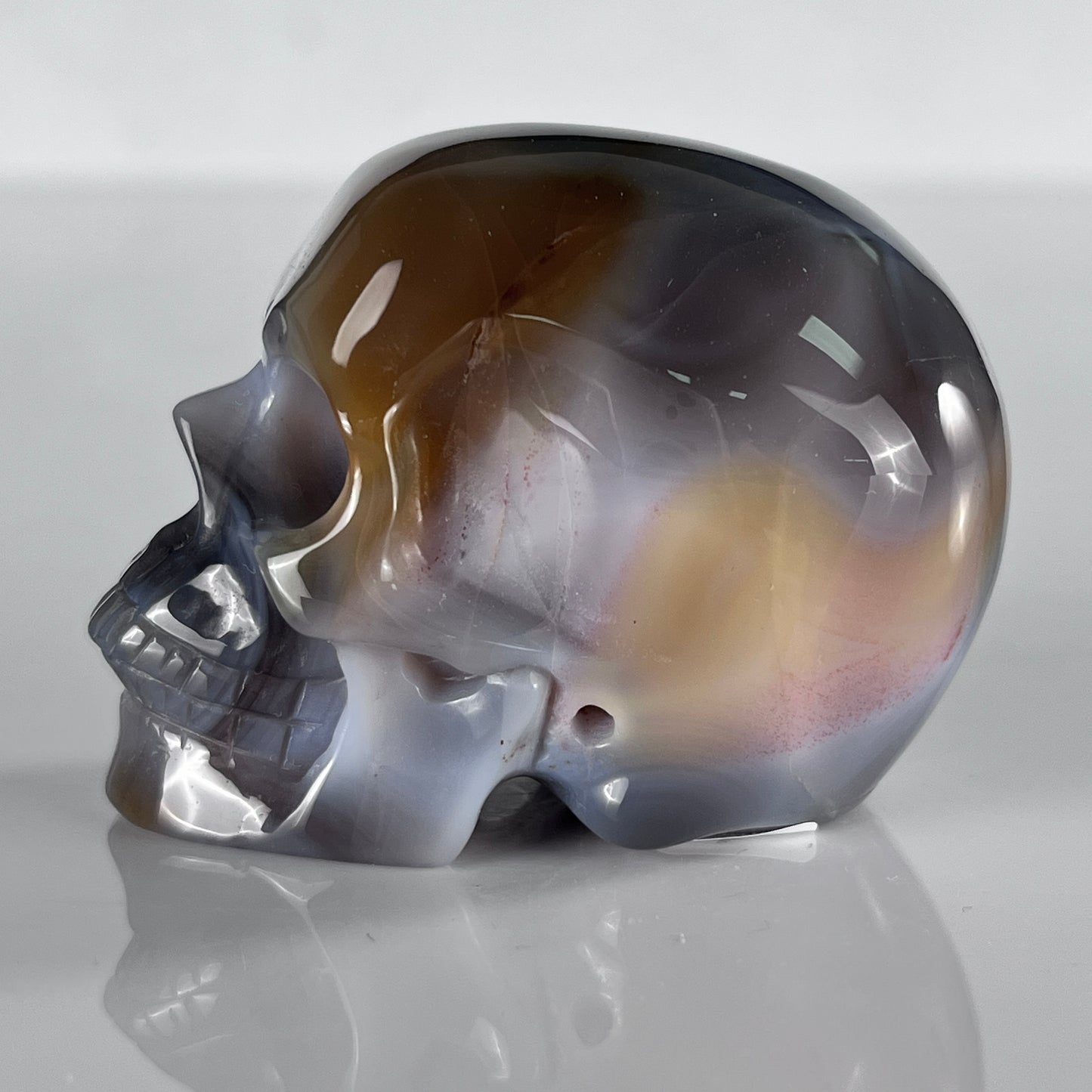 2" Volcanic Agate Crystal Skull