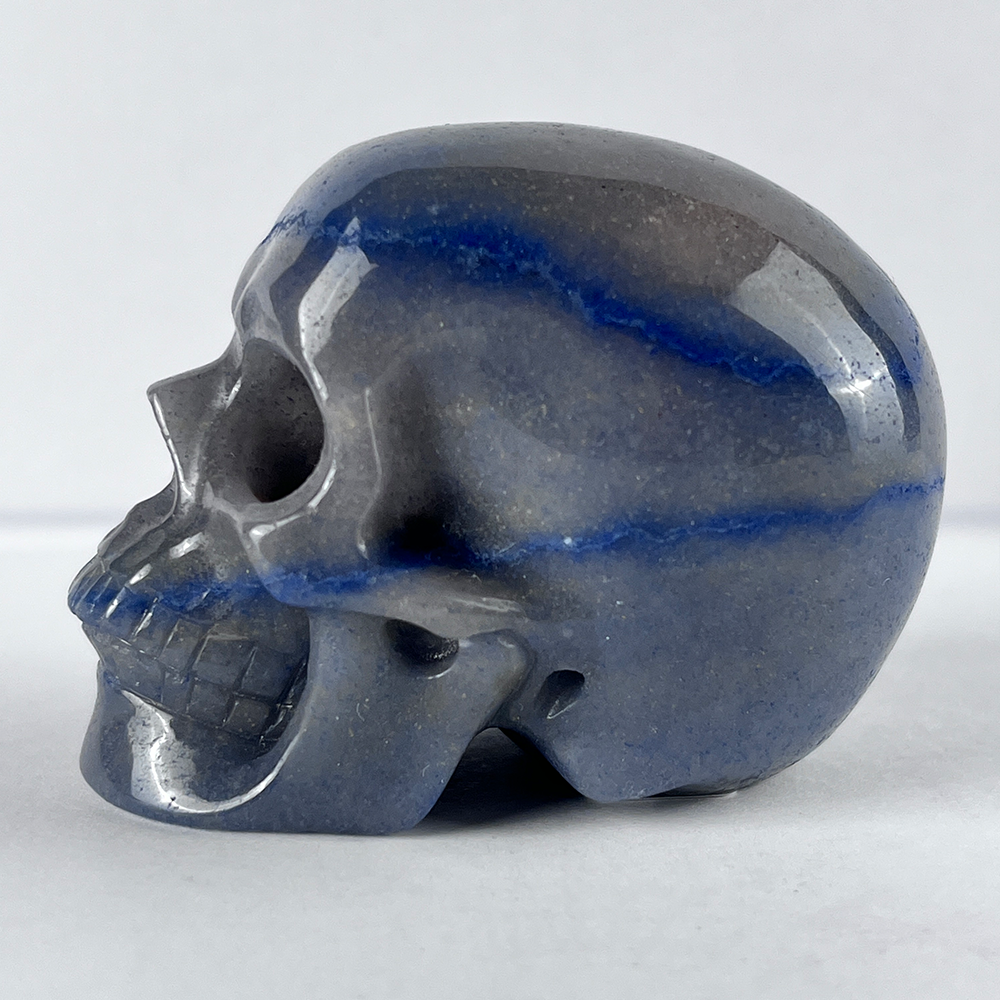 2 Zoll großer blauer Aventurin-Kristallschädel – Mini-Kristallschädel