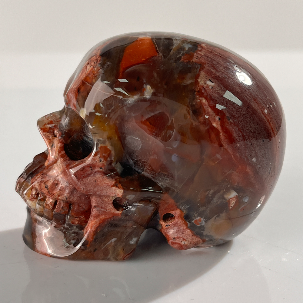 3" Volcanic Agate Crystal Skull