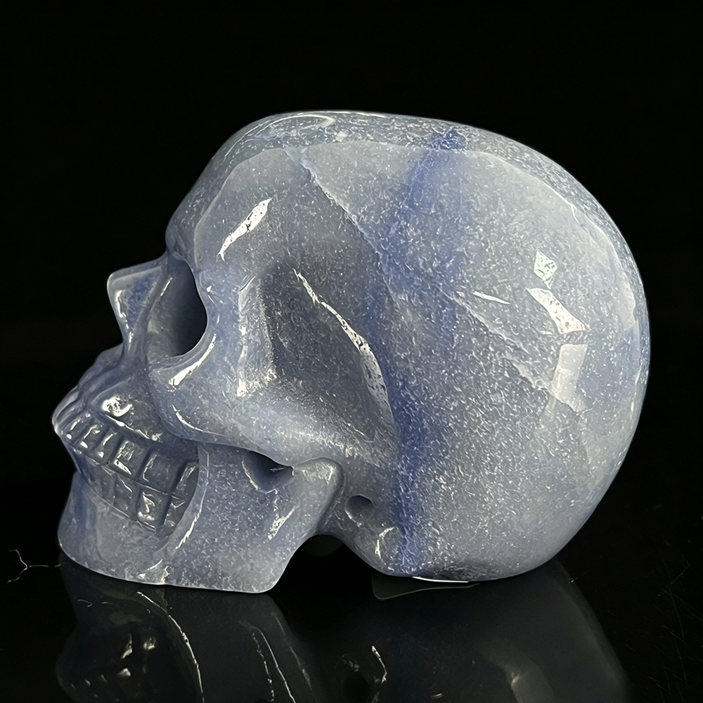2 Zoll großer blauer Aventurin-Kristallschädel – Mini-Kristallschädel