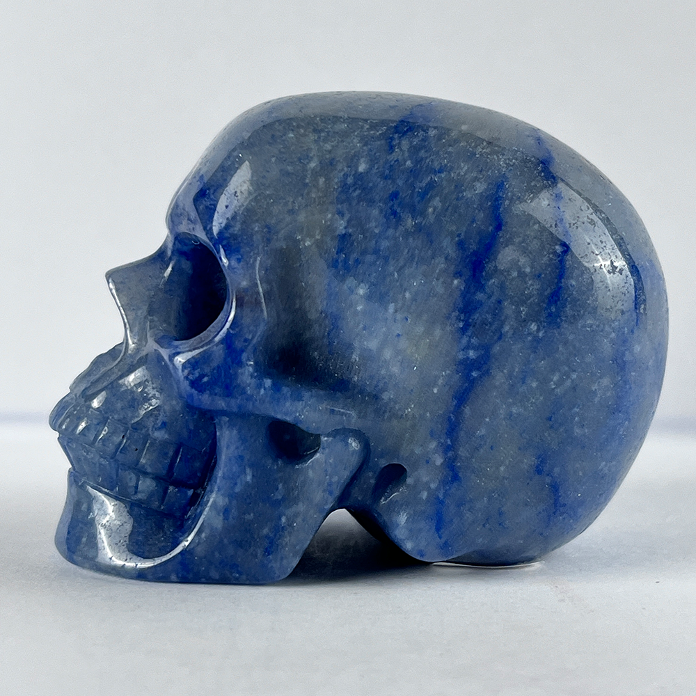 2 Zoll großer blauer Aventurin-Kristallschädel – Mini-Kristallschädel