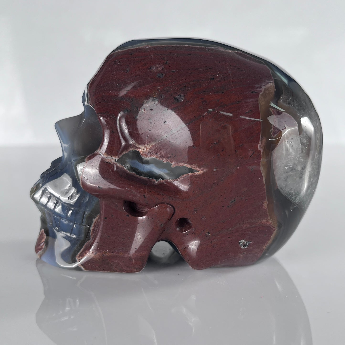 4.5" Volcanic Agate Crystal Skull