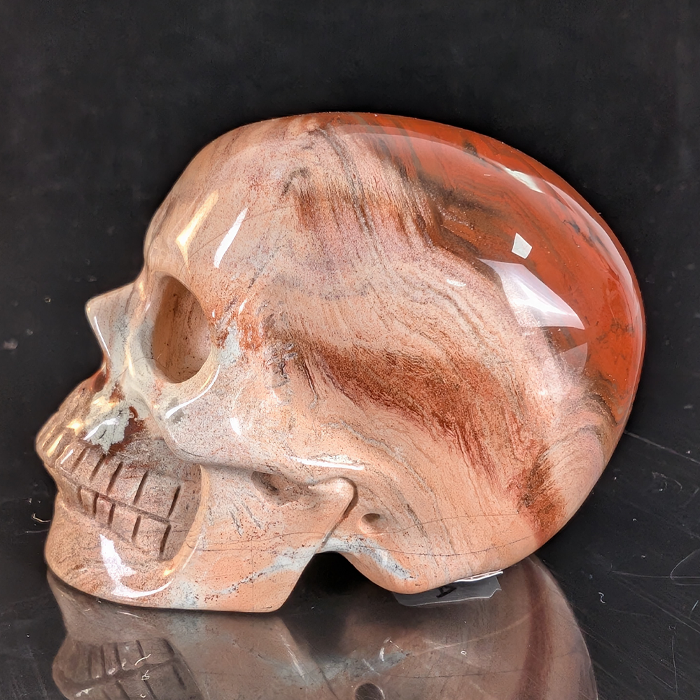 2-inch Red Jasper skull sculpture