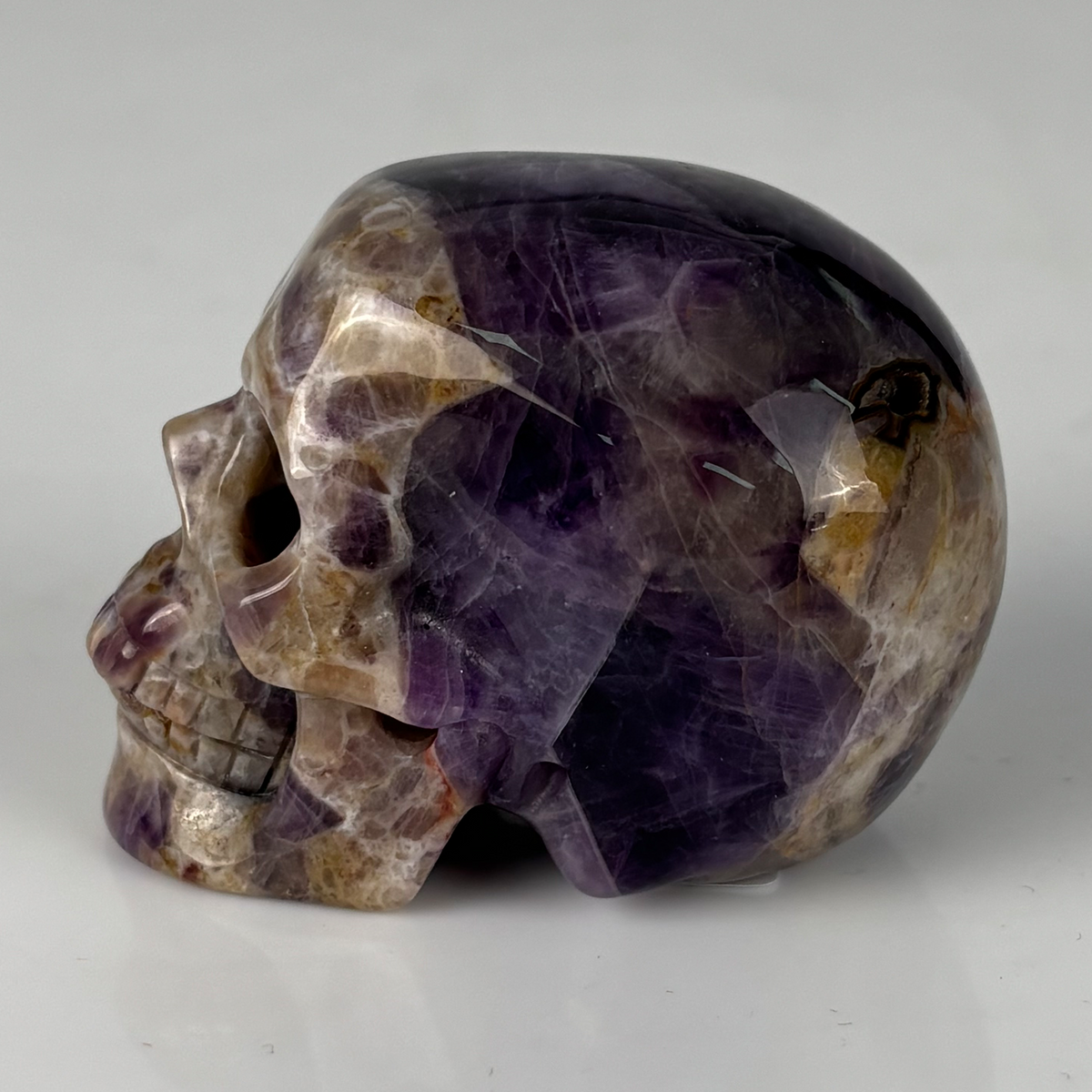 2" Dream Amethyst Crystal Skull - Pattern J
