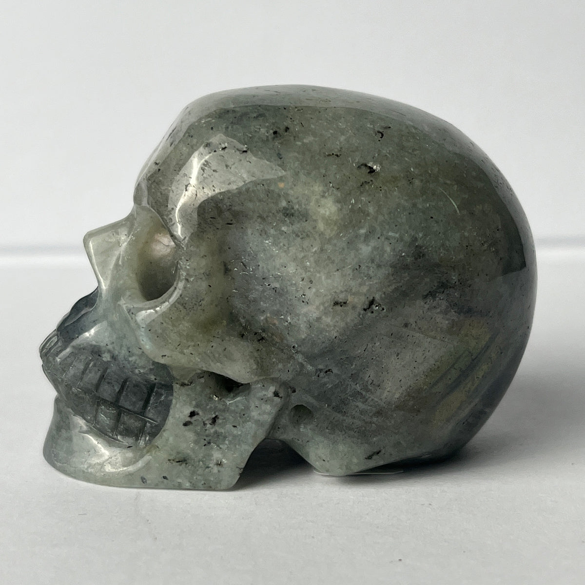 2" Grey Labradorite Crystal Skull - Pattern G
