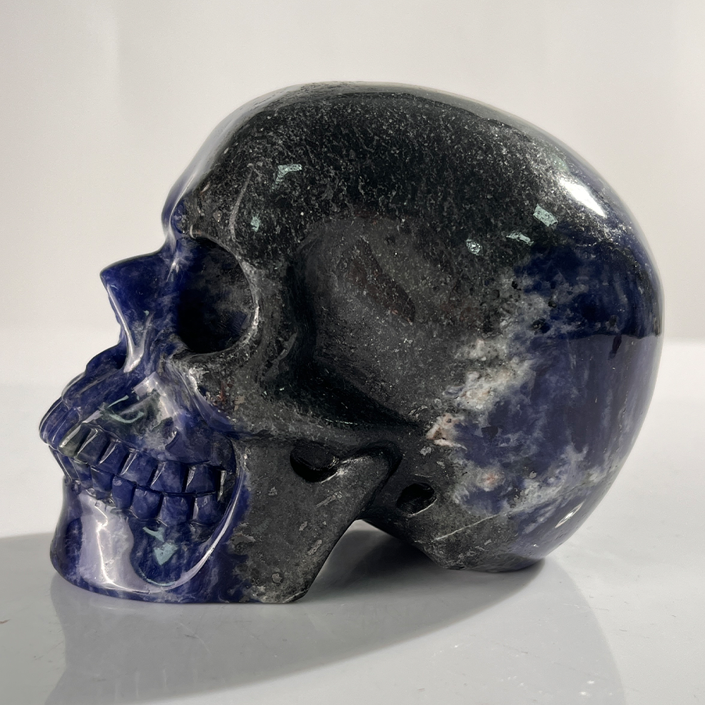 4.5" Sodalite Crystal Skull – Pattern E