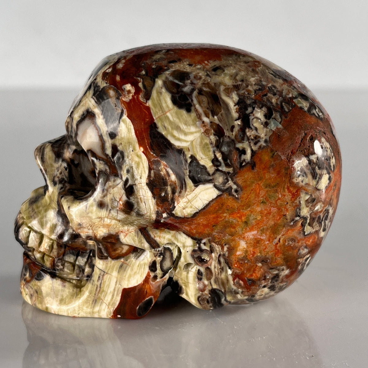 3" Money Agate Crystal Skull - Pattern B