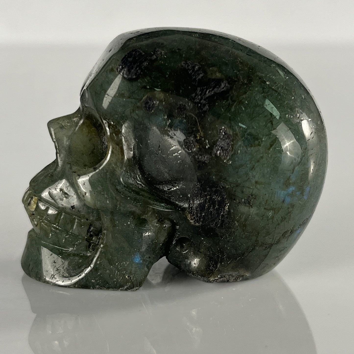 2 Inch  Blue Labradorite Crystal Skull – Hand Carved Natural Stone