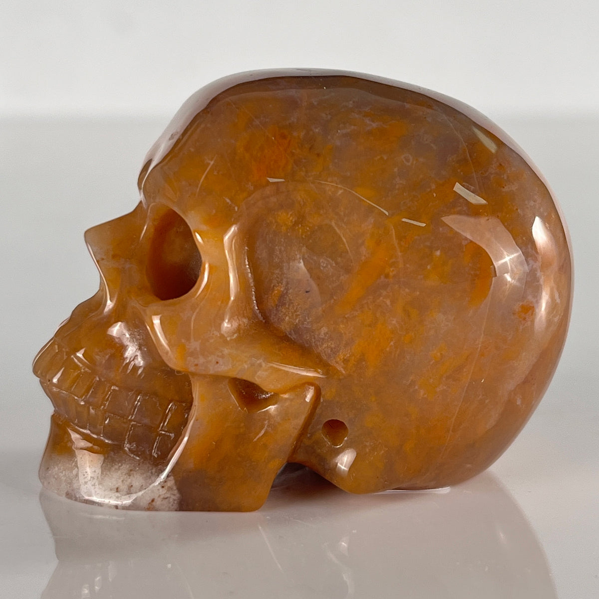 2" Yellow Chalcedony Crystal Skull - Pattern C