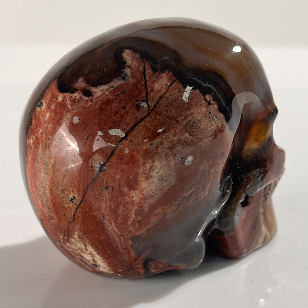 3" Volcanic Agate Crystal Skull