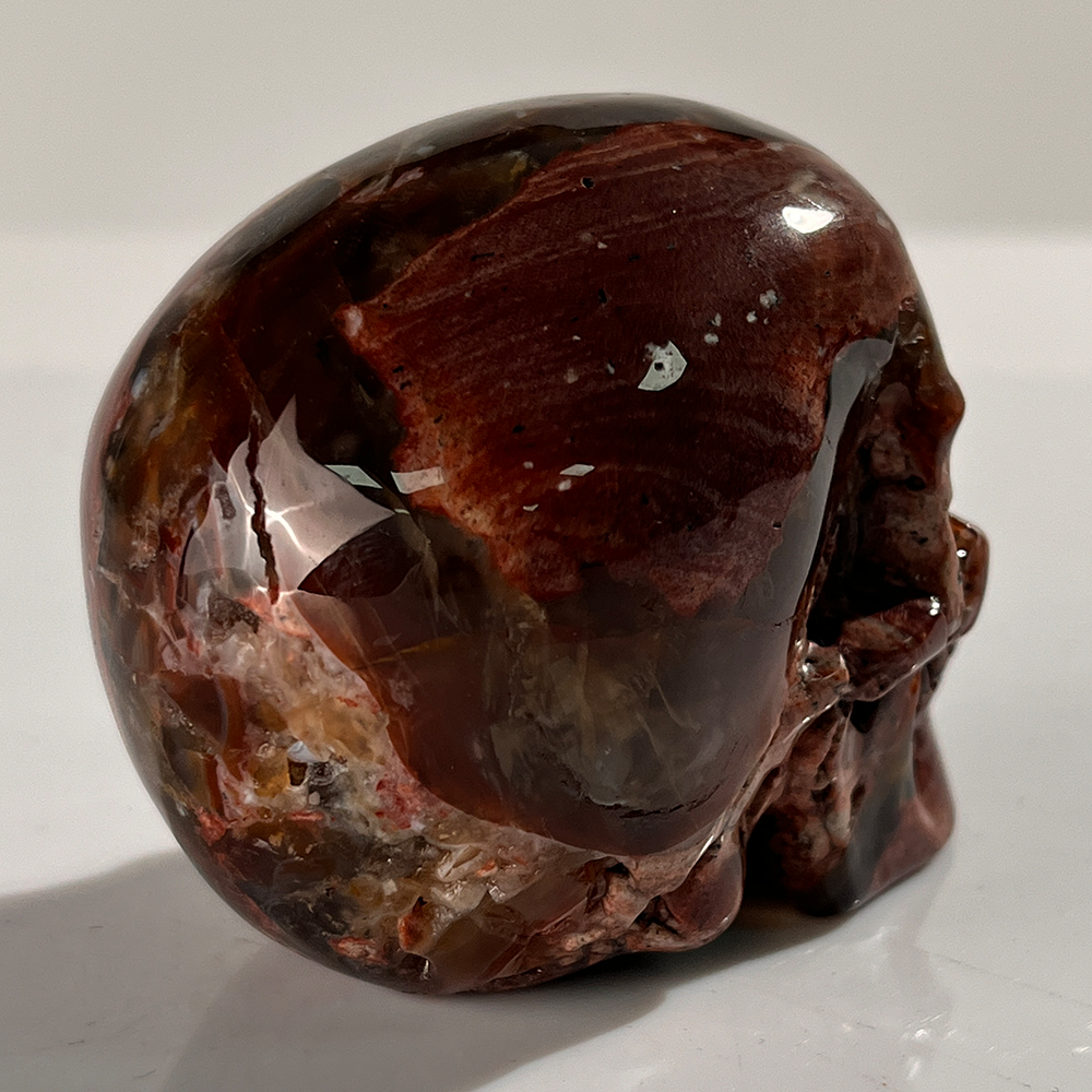 3" Volcanic Agate Crystal Skull