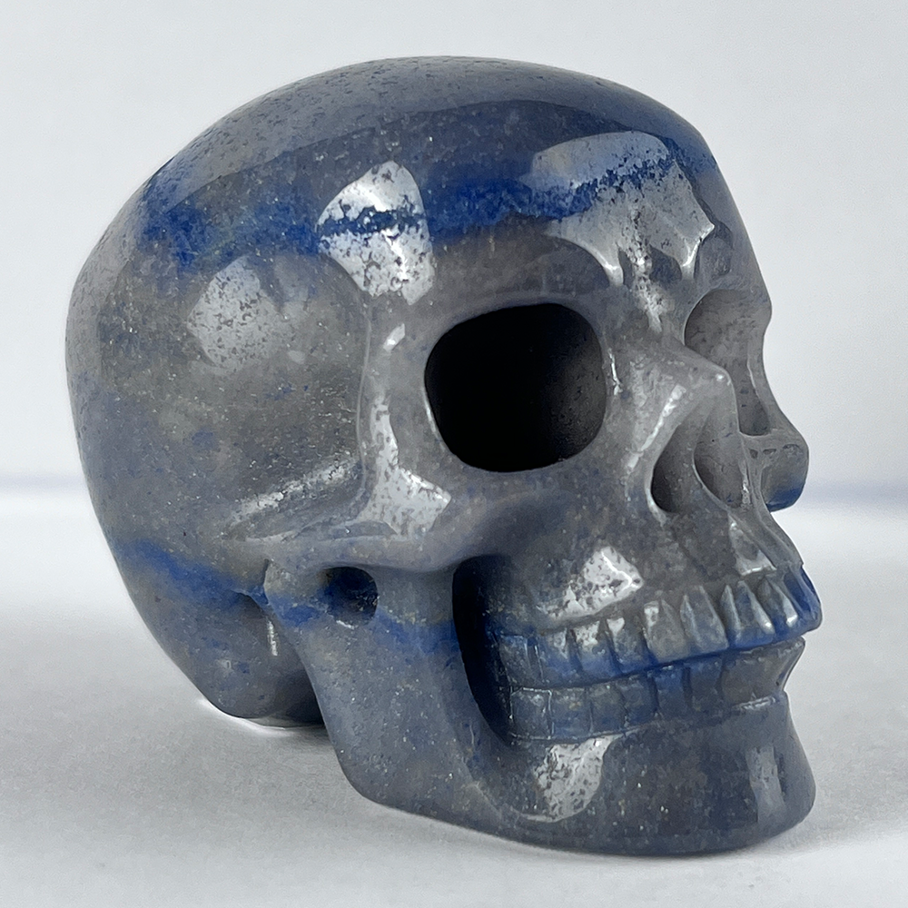 2 Zoll großer blauer Aventurin-Kristallschädel – Mini-Kristallschädel