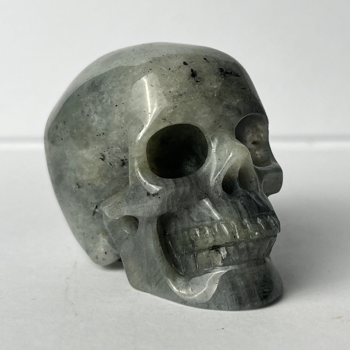 2" Grey Labradorite Crystal Skull - Pattern G