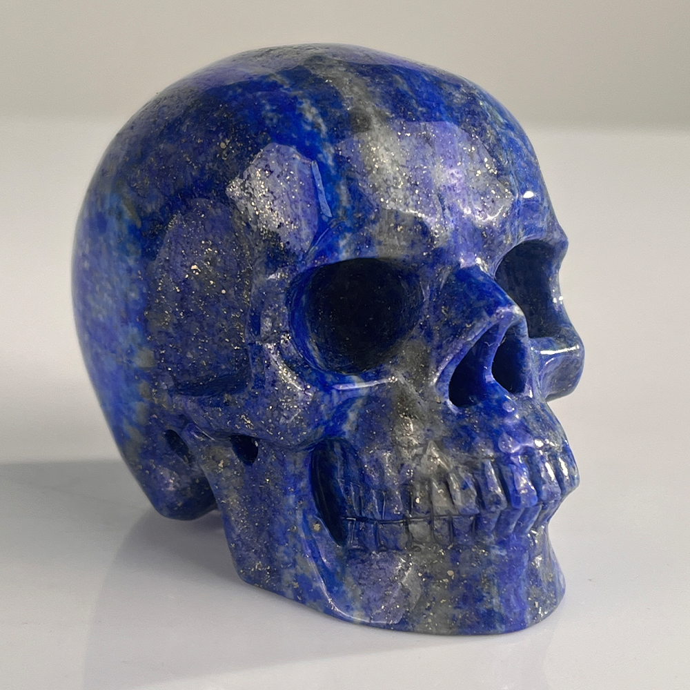 3" Lapis Lazuli Crystal Skull – Pattern I