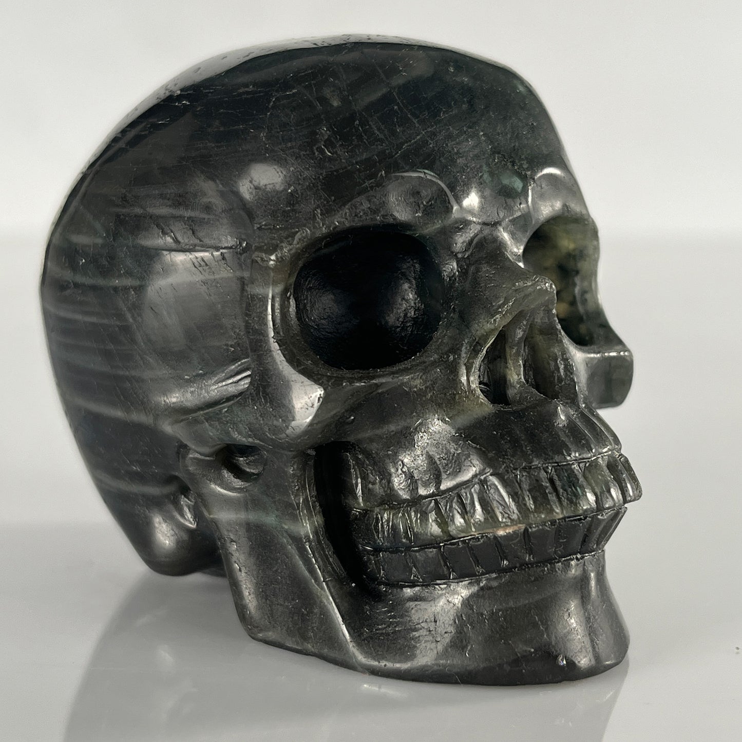 3 Inch  Blue Labradorite Crystal Skull – Hand Carved Natural Stone