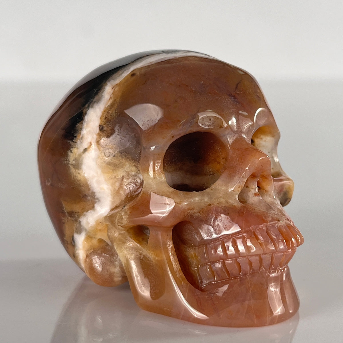 2" Yellow Chalcedony Crystal Skull - Pattern B