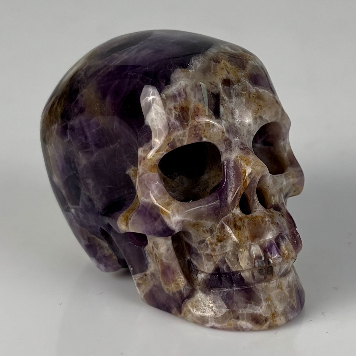 2" Dream Amethyst Crystal Skull - Pattern J