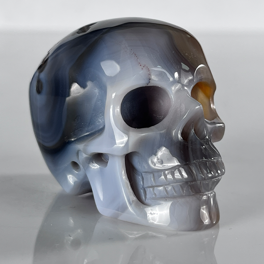 2" Volcanic Agate Crystal Skull