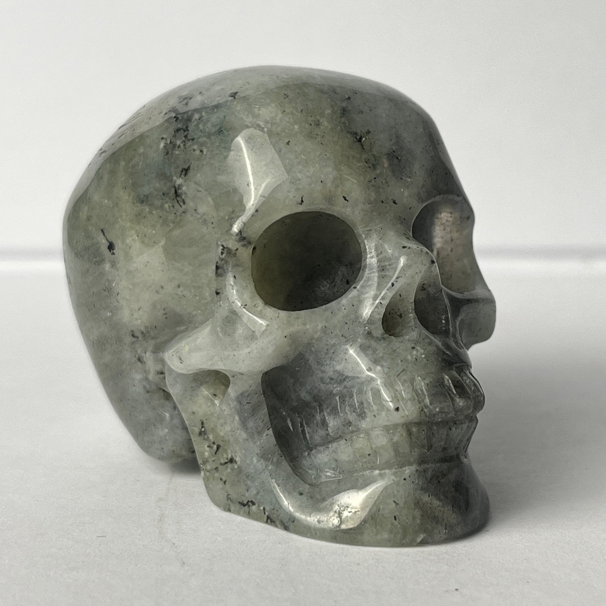 2" Grey Labradorite Crystal Skull - Pattern D