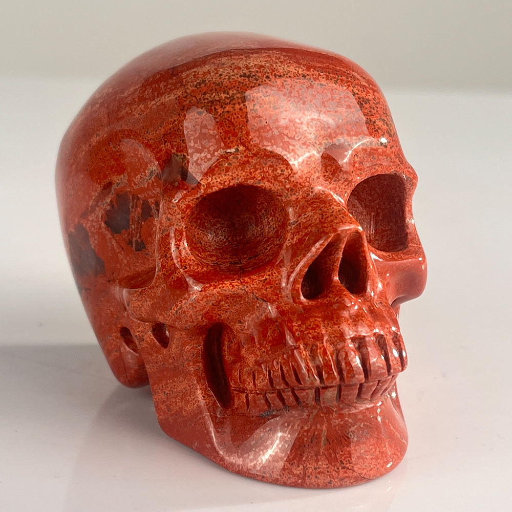 3" Red Jasper Crystal Skull - Pattern I