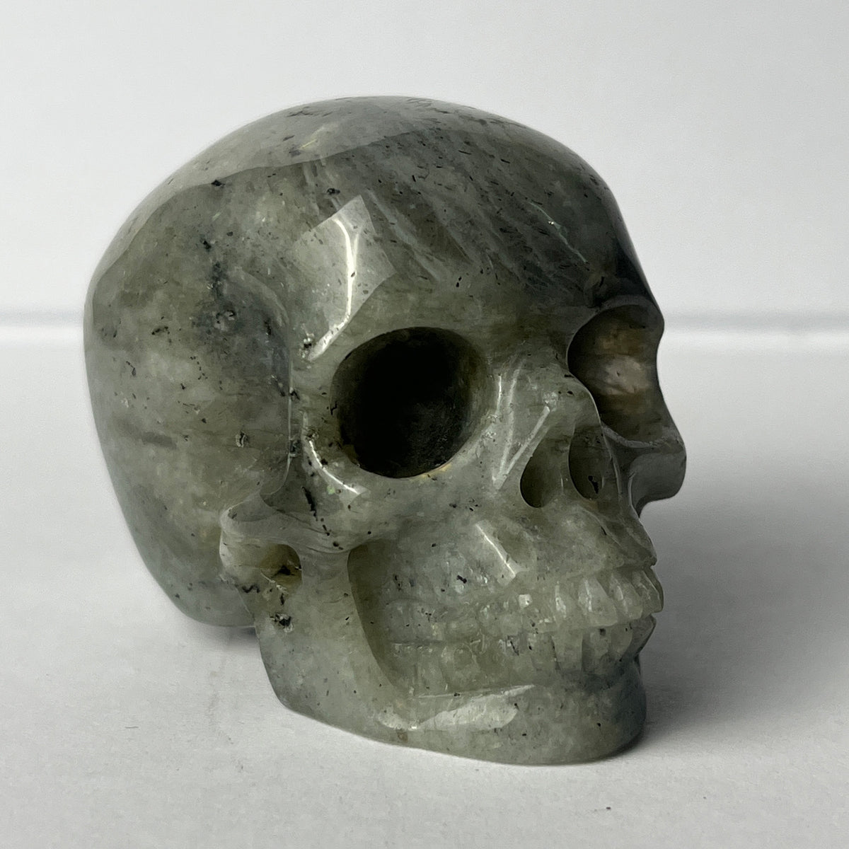 2" Grey Labradorite Crystal Skull - Pattern F