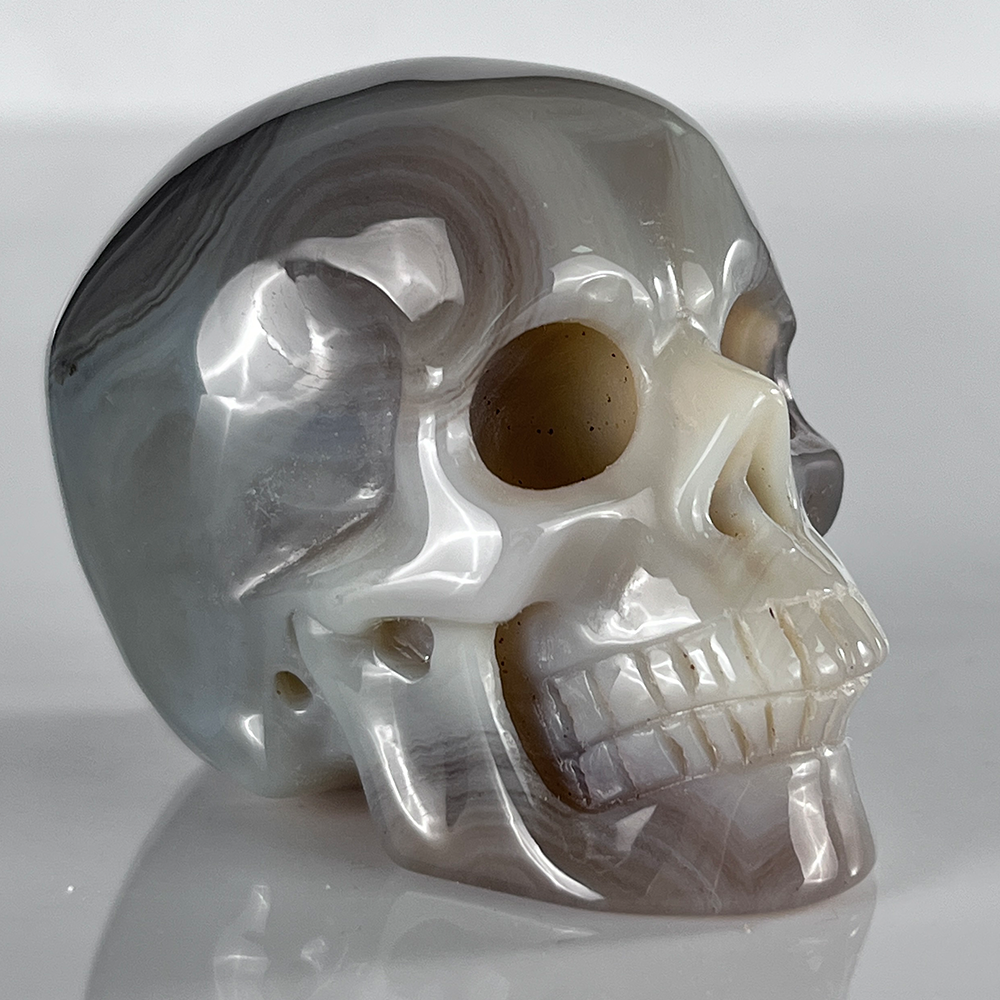 2" Volcanic Agate Crystal Skull