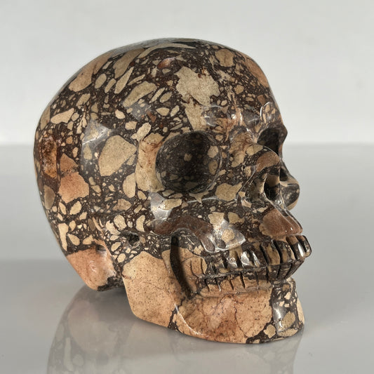 5" Brecciated Red Jasper Crystal Skull