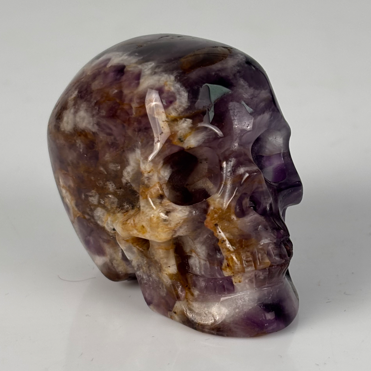 2" Dream Amethyst Crystal Skull - Pattern F