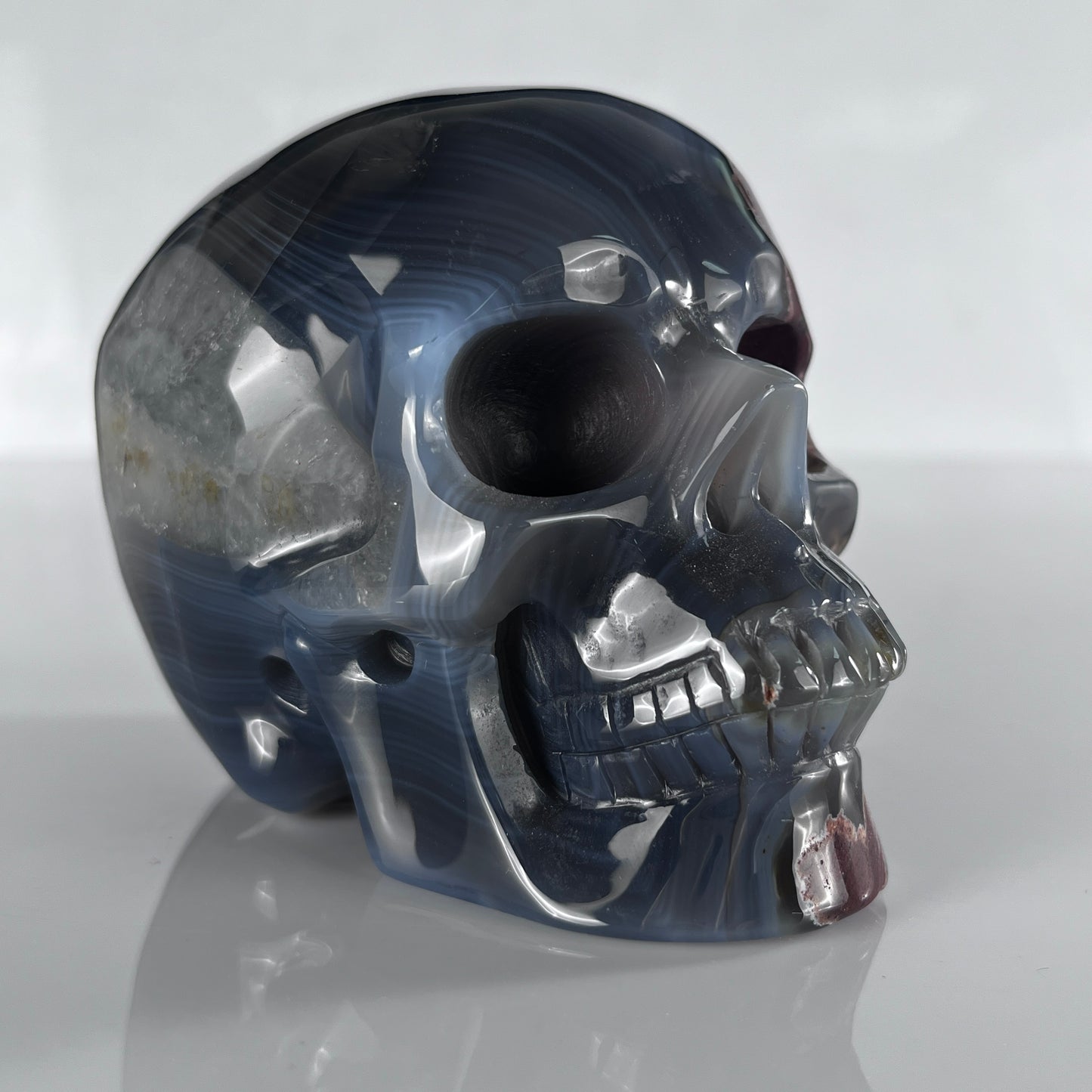 4.5" Volcanic Agate Crystal Skull