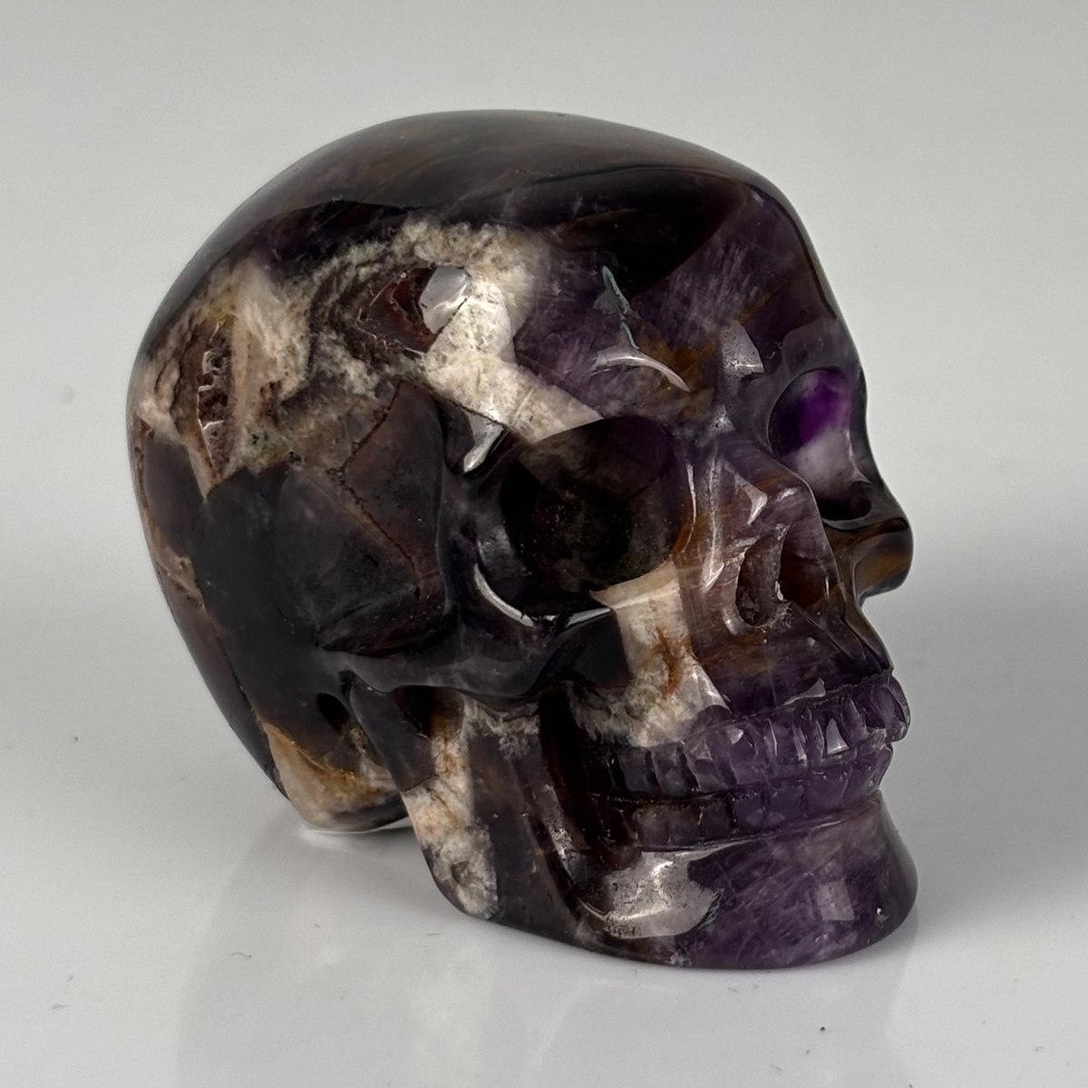 2" Dream Amethyst Crystal Skull - Pattern H